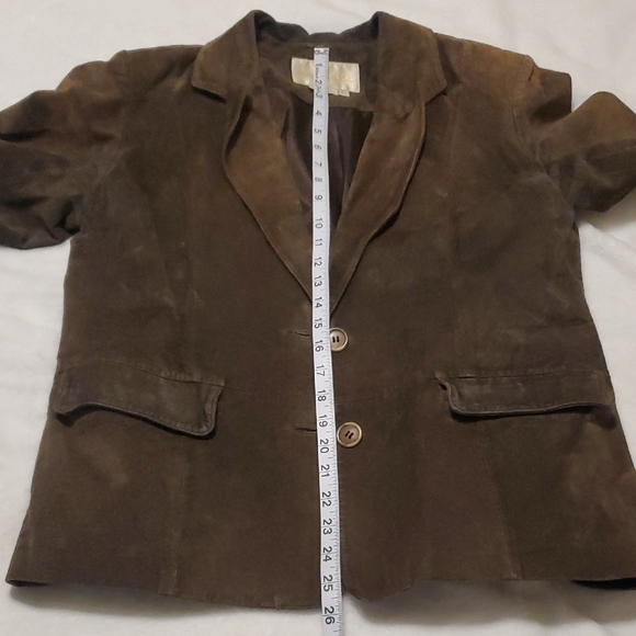 Margaret Godfrey Suede Leather Blazer - Picture 13 of 14